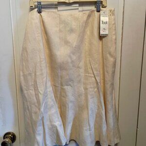 Ralph Lauren Linen Skirt Natural Sz 16 NWT
